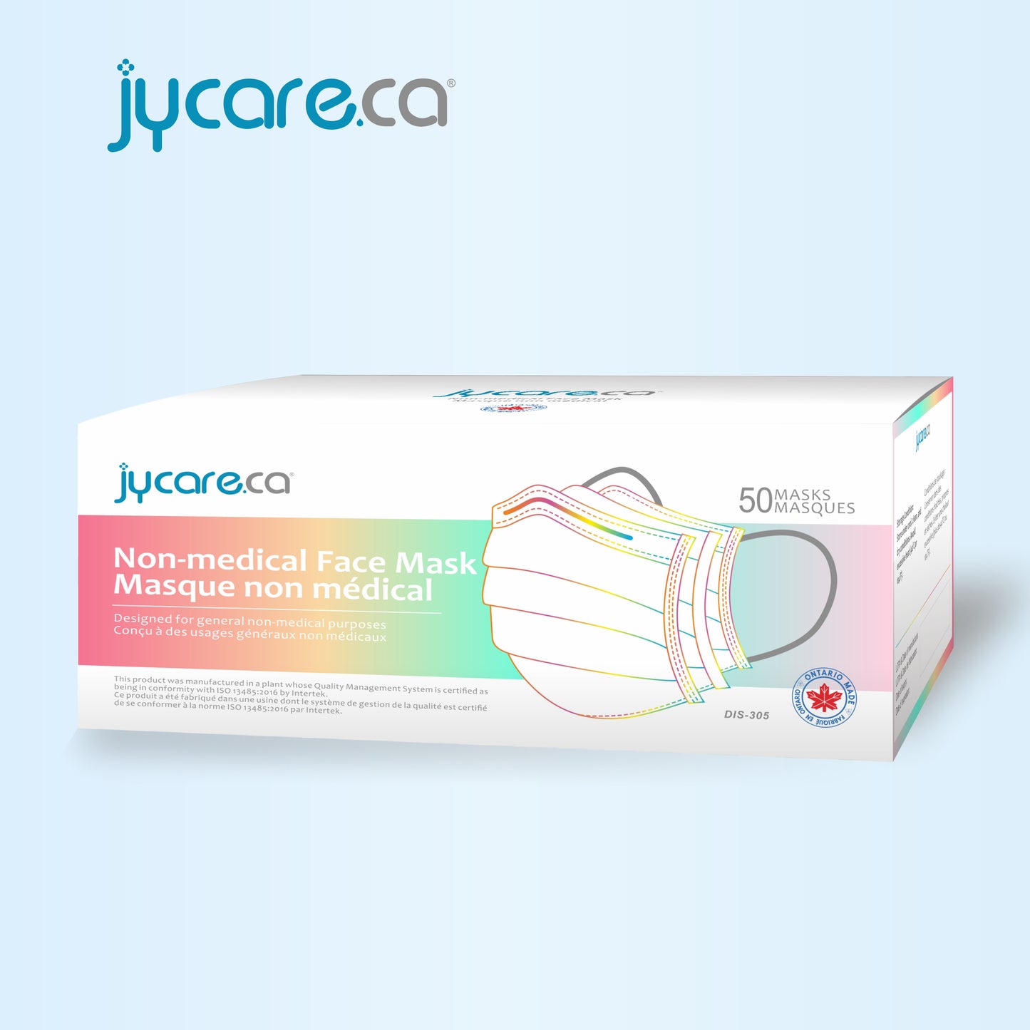 JY Care Non-Medical Face Mask (50 Masks/pack), Multi Colors